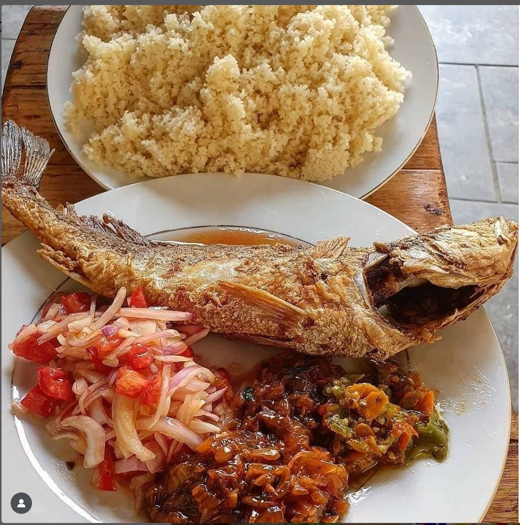 Attieke Poisson frit Capitaine Ou Dorade